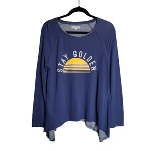 Grayson Threads Sunset Sweatshirt Blue Gold Size L